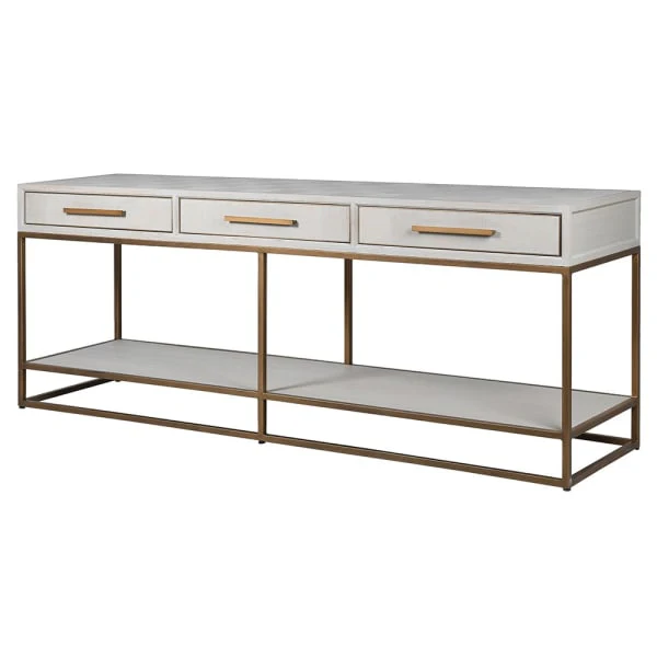Como Squares 3 Drawer Console Table with Shelf - Image 3