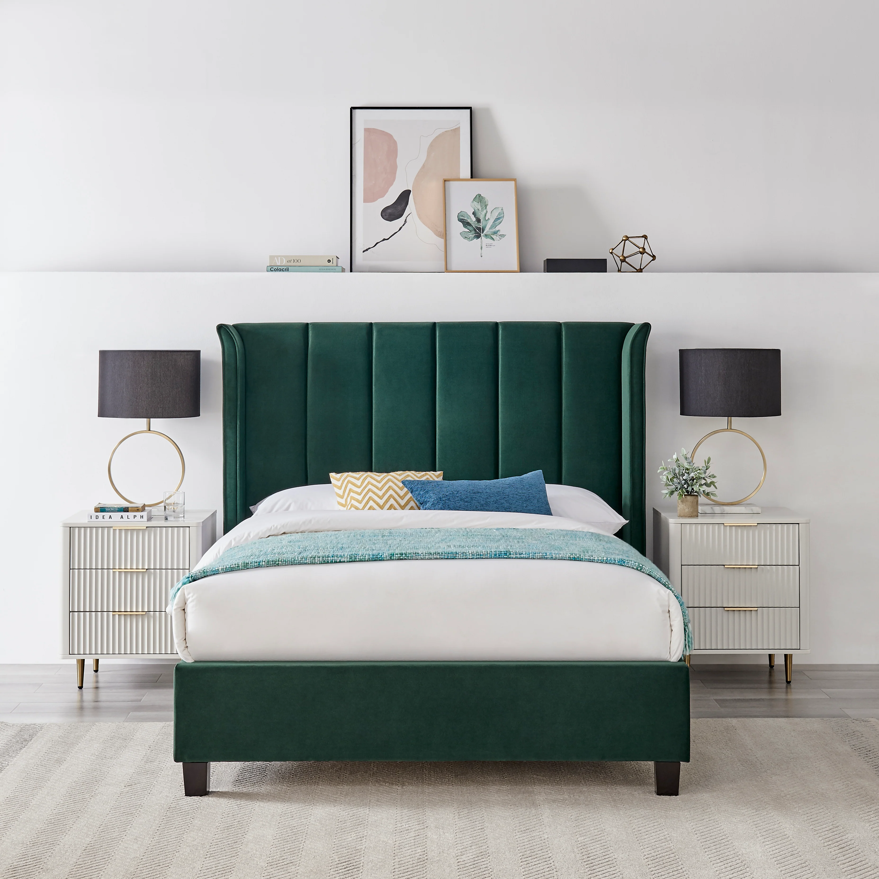 BOLOGNA KINGSIZE EMERALD BEDFRAME
