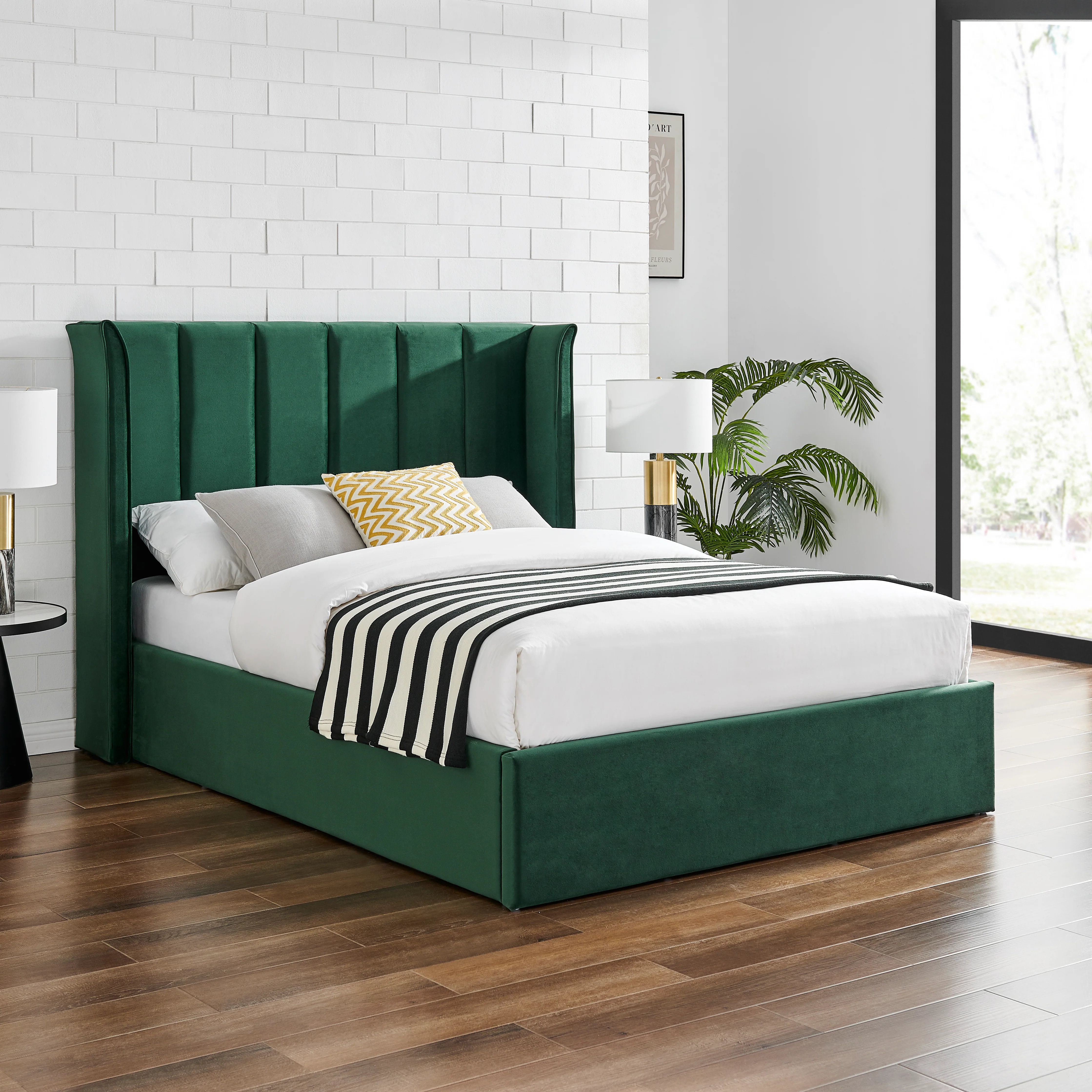 BOLOGNA KINGSIZE EMERALD BEDFRAME - Image 4