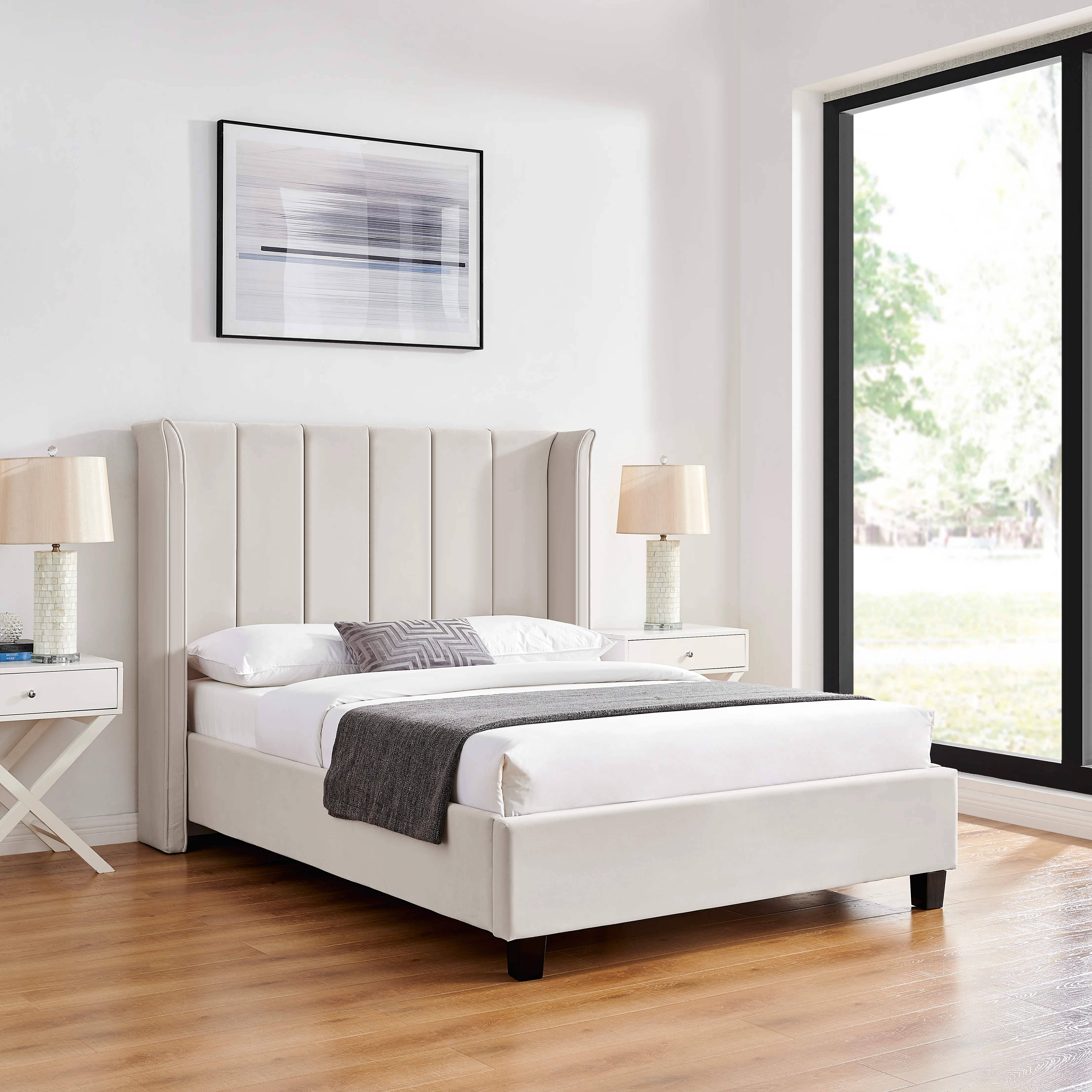 BOLOGNA DOUBLE NATURAL BEDFRAME - Image 3