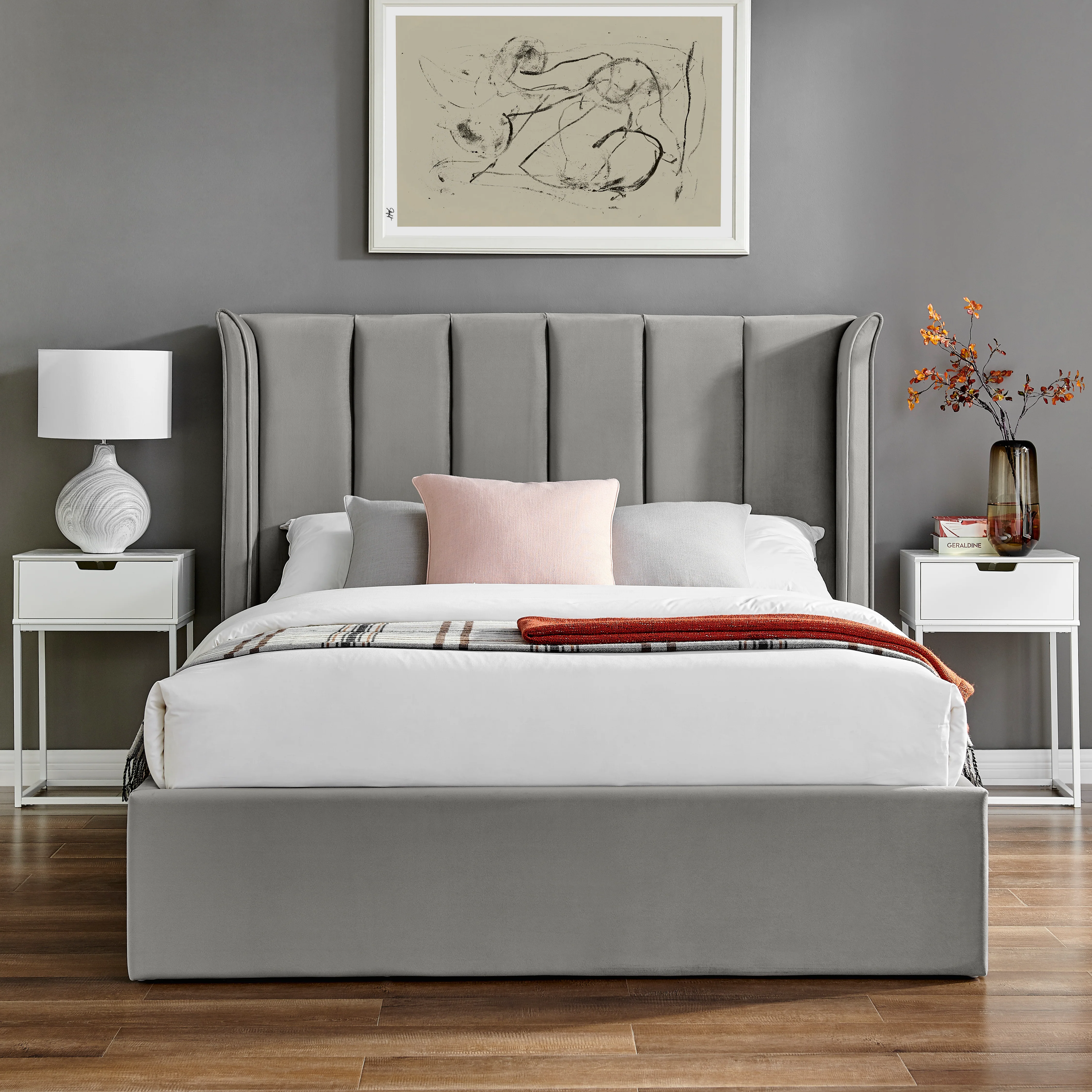 BOLOGNA KINGSIZE SILVER BEDFRAME