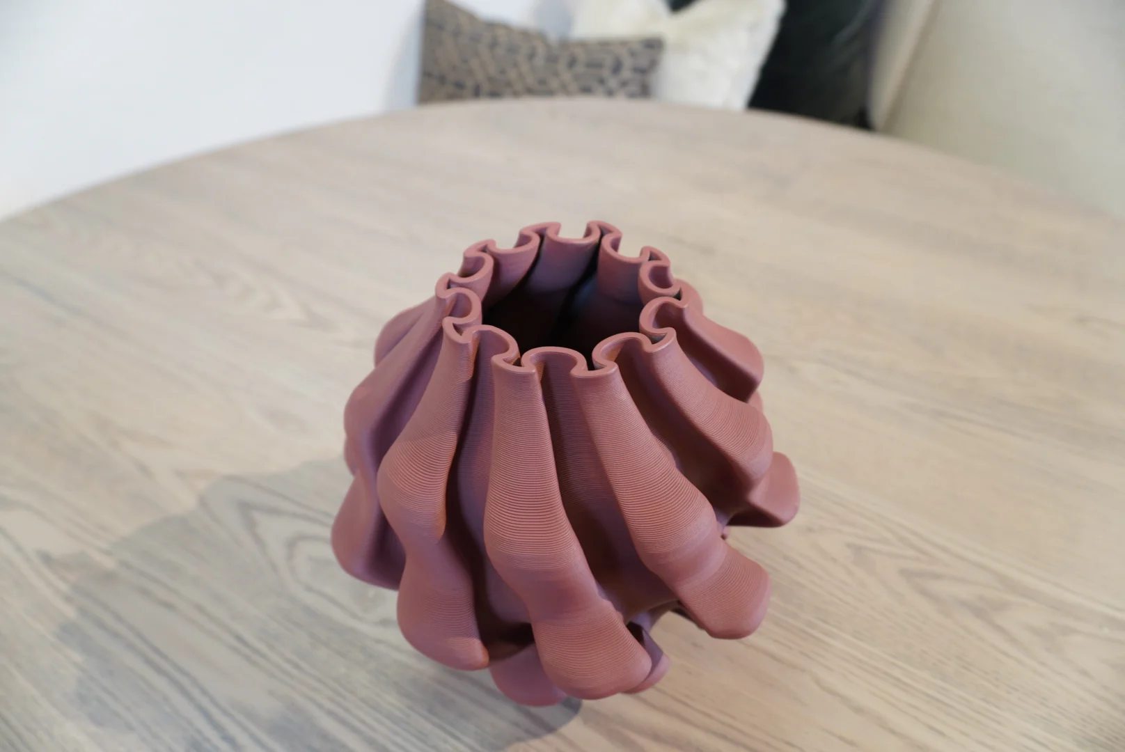 Burgundy 3D Printed Vase - Image 4