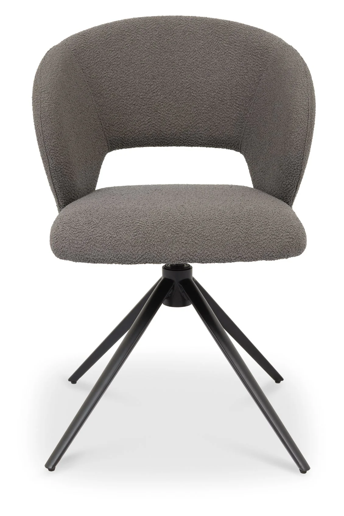 Chloe Grey Boucle Fabric Dining Chair - Image 3