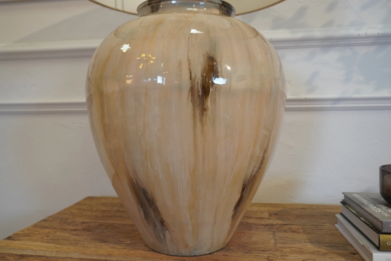 Coffee Enamel Table Lamp with Shade - Image 4