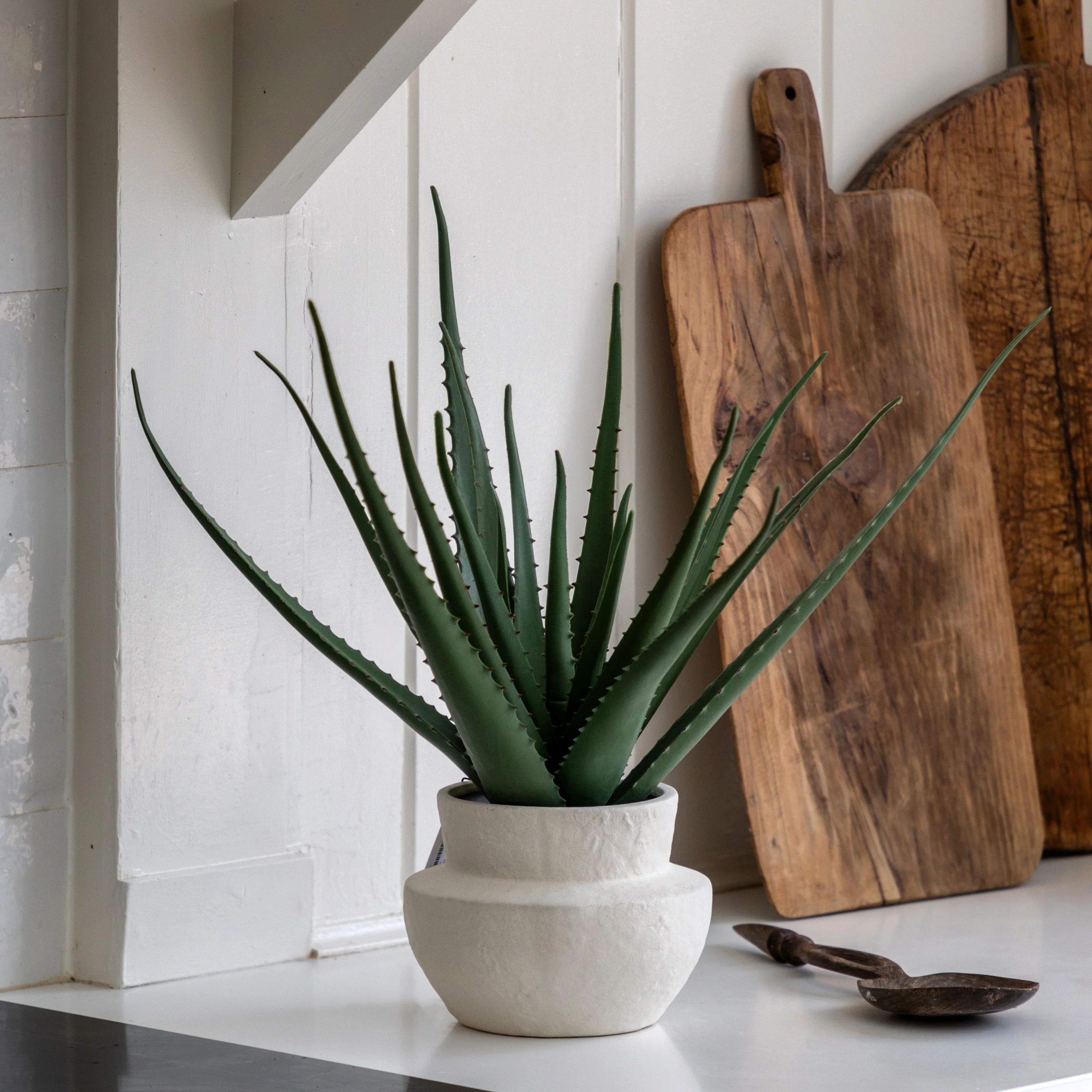 Faux aloe vera pot