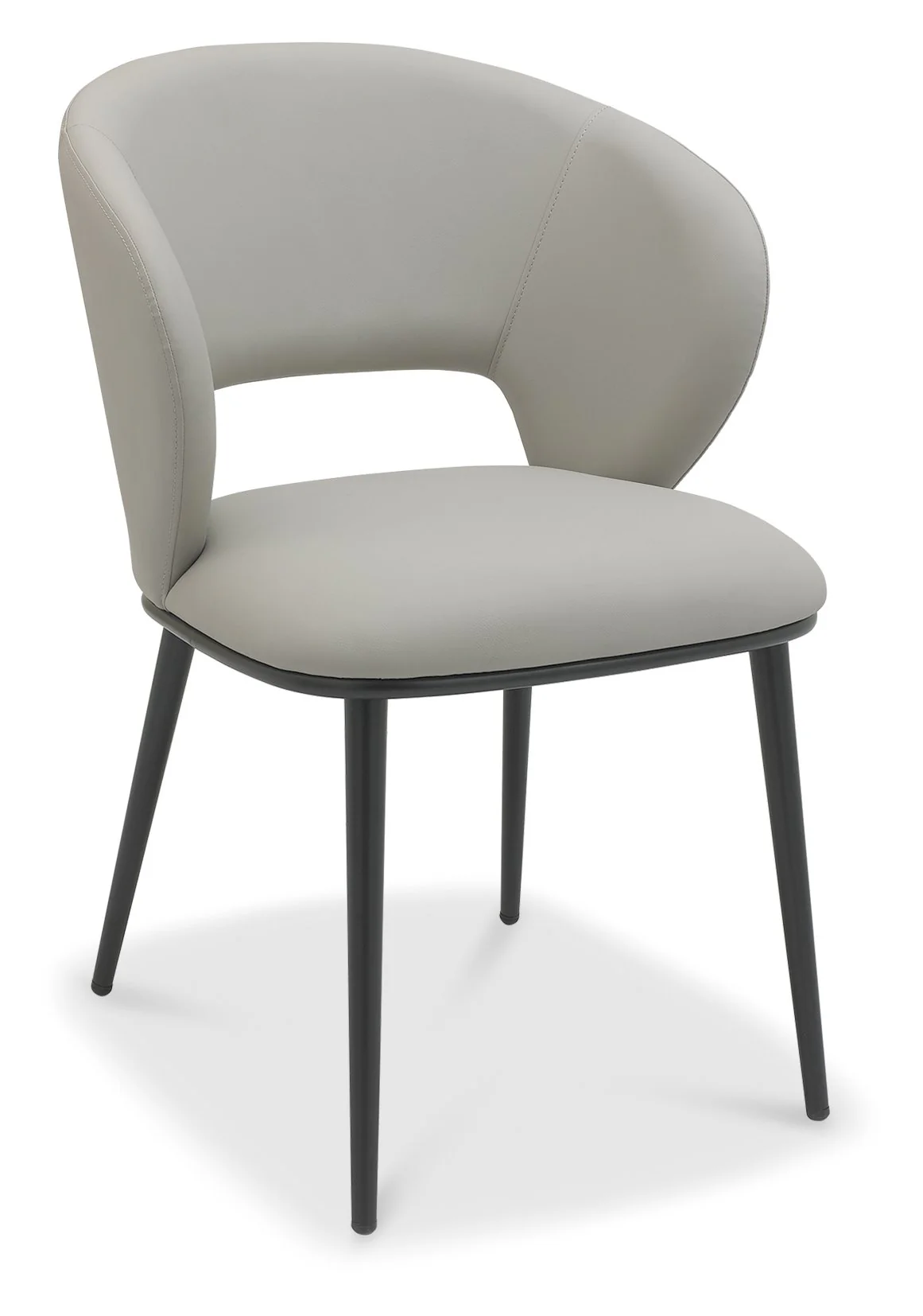Genoa Grey Faux Leather Dining Chairs - Image 2