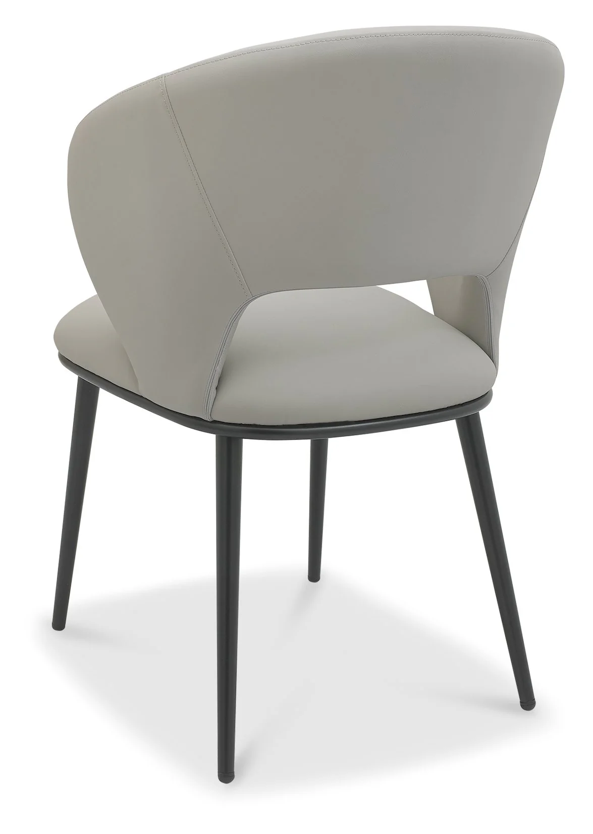 Genoa Grey Faux Leather Dining Chairs - Image 4