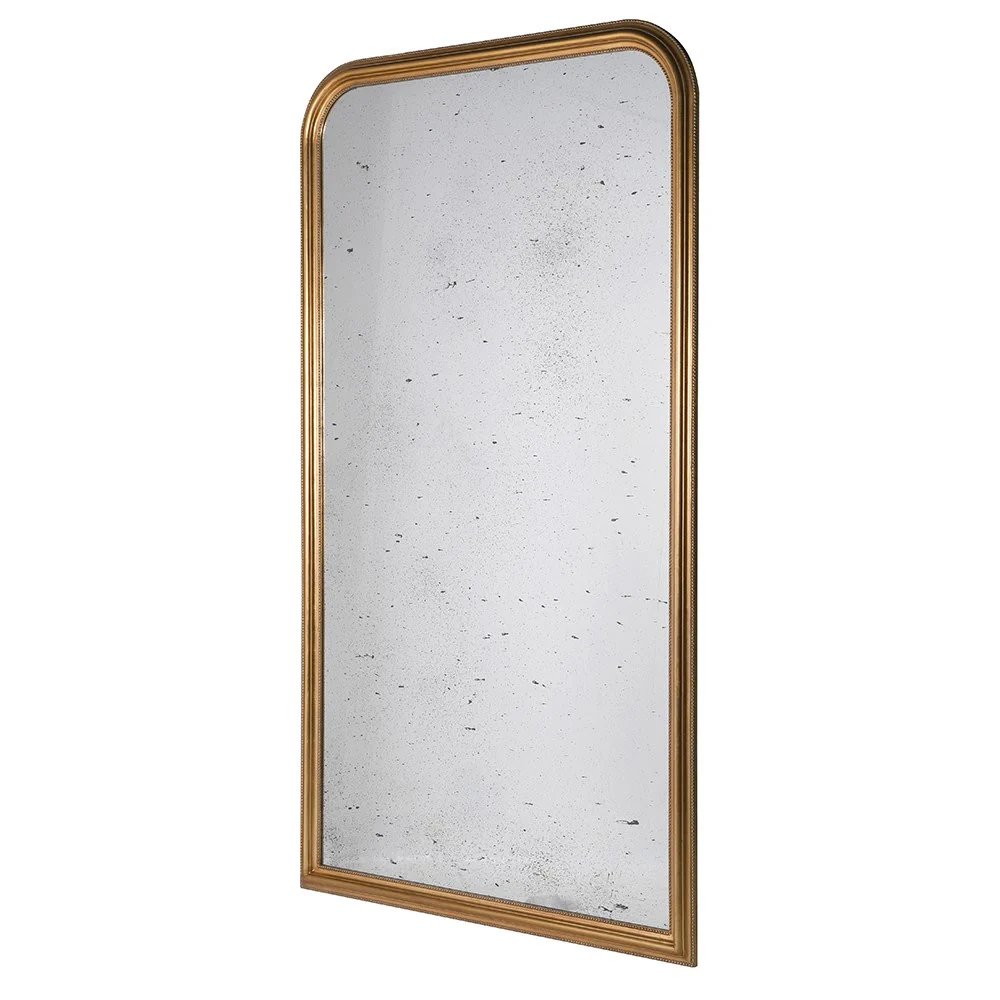 Gold Frame Distressed Wall Mirror