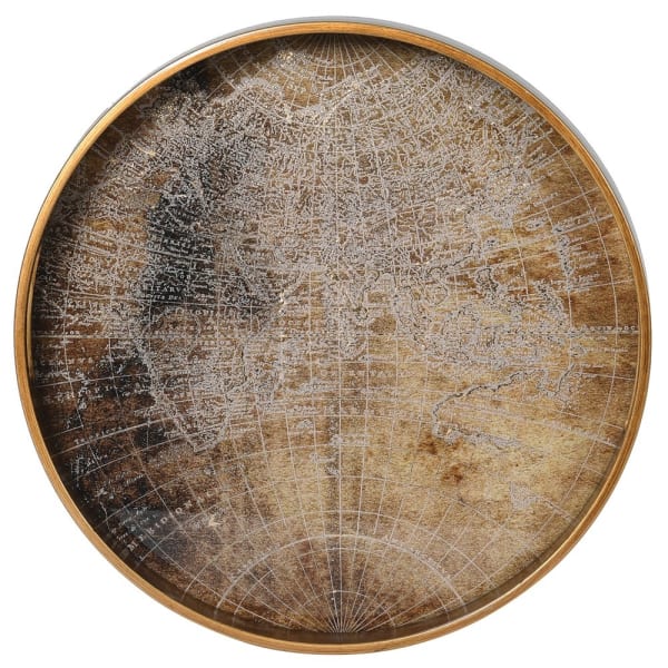 Gold World Map Tray - Image 2