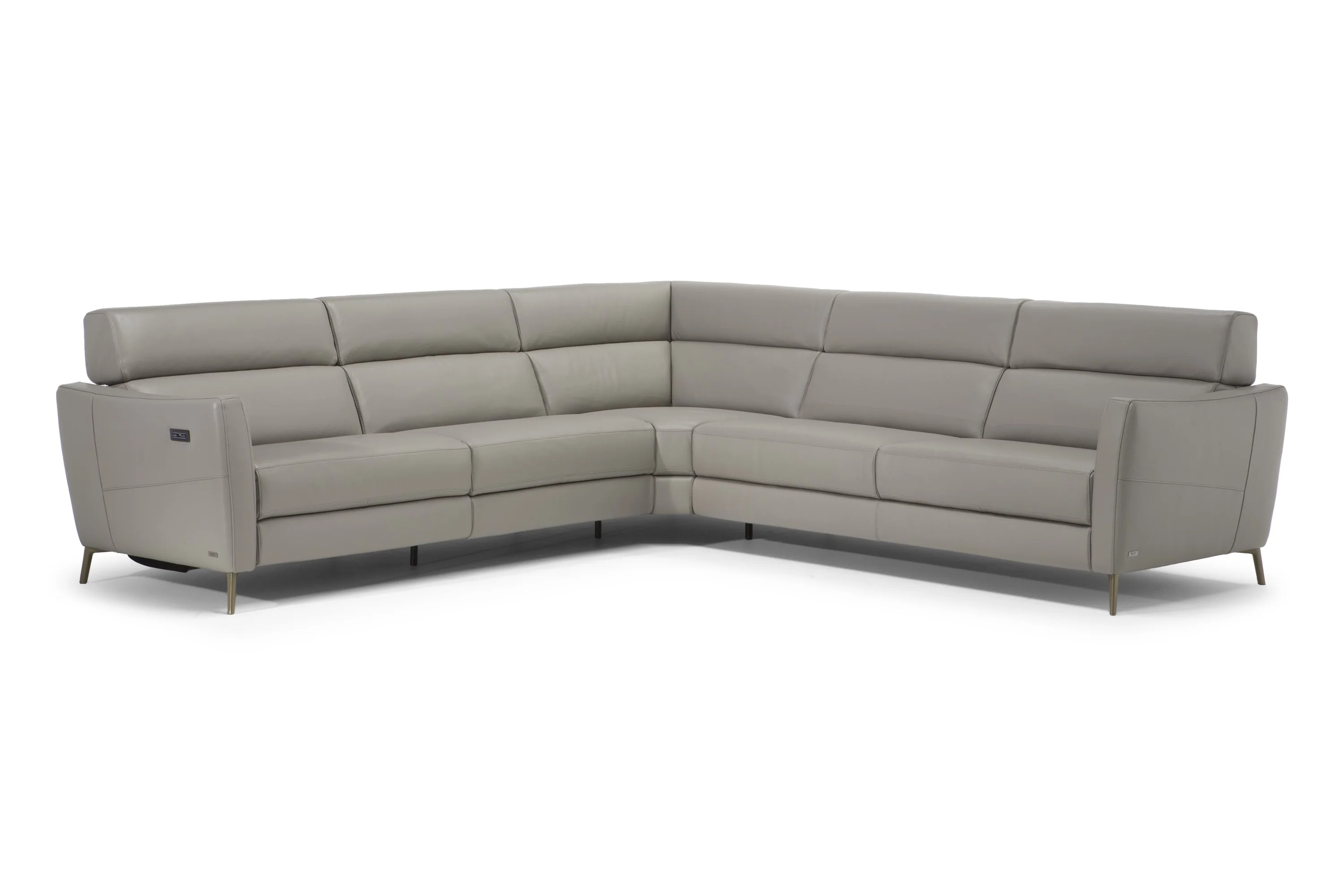 Greg Leather Power Sofa - Image 3