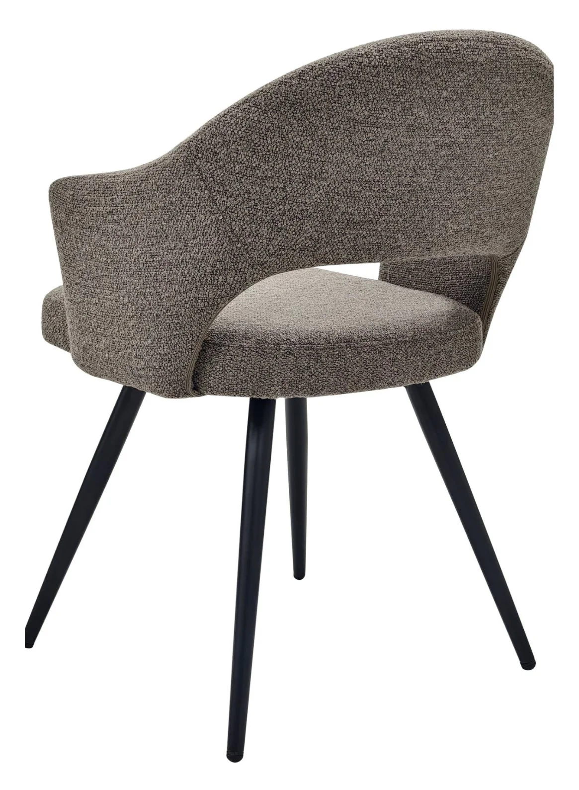 Modena Brown Fabric Dining Chair - Image 3