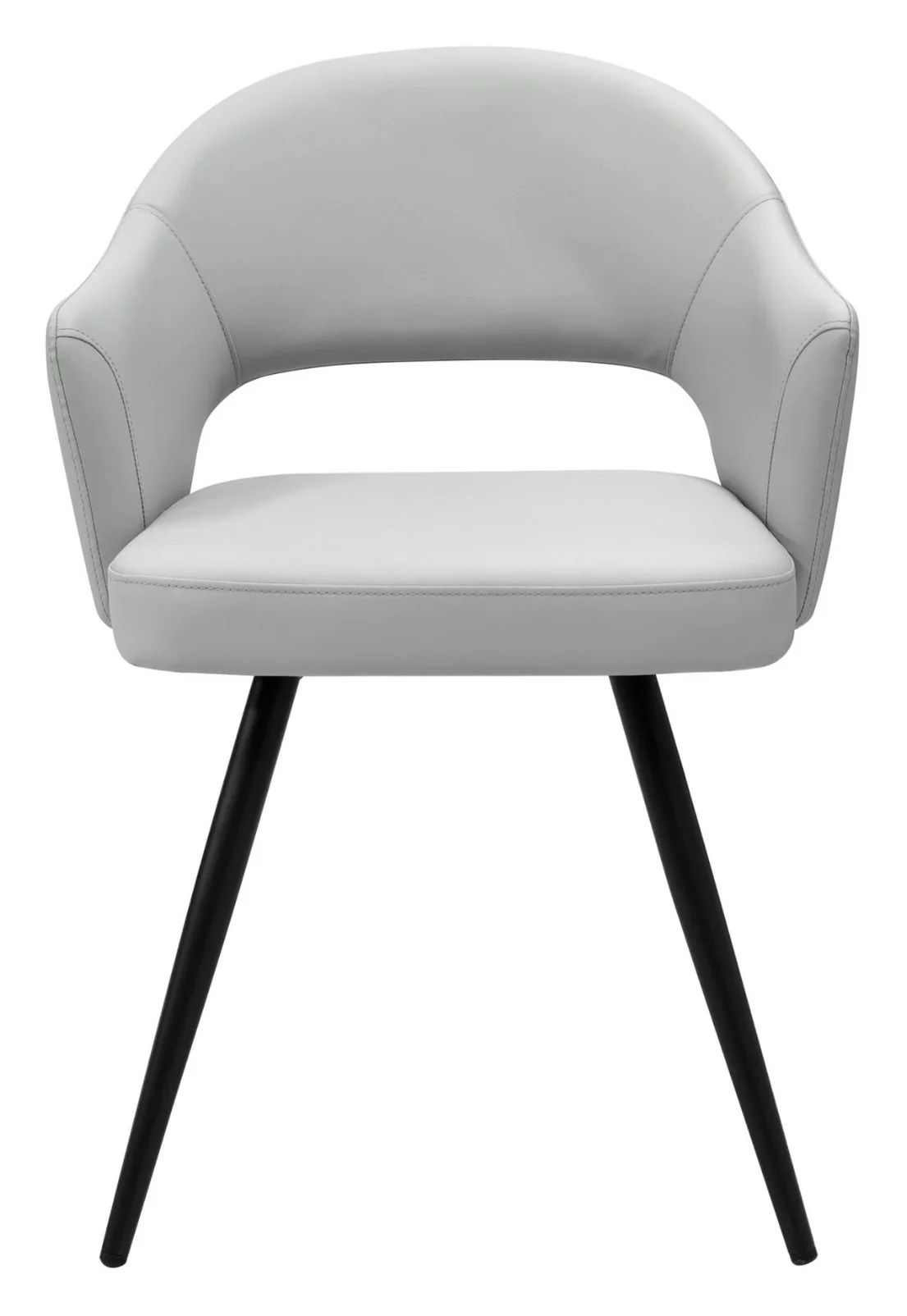 Modena Light Grey Faux Leather Dining Chair - Image 2