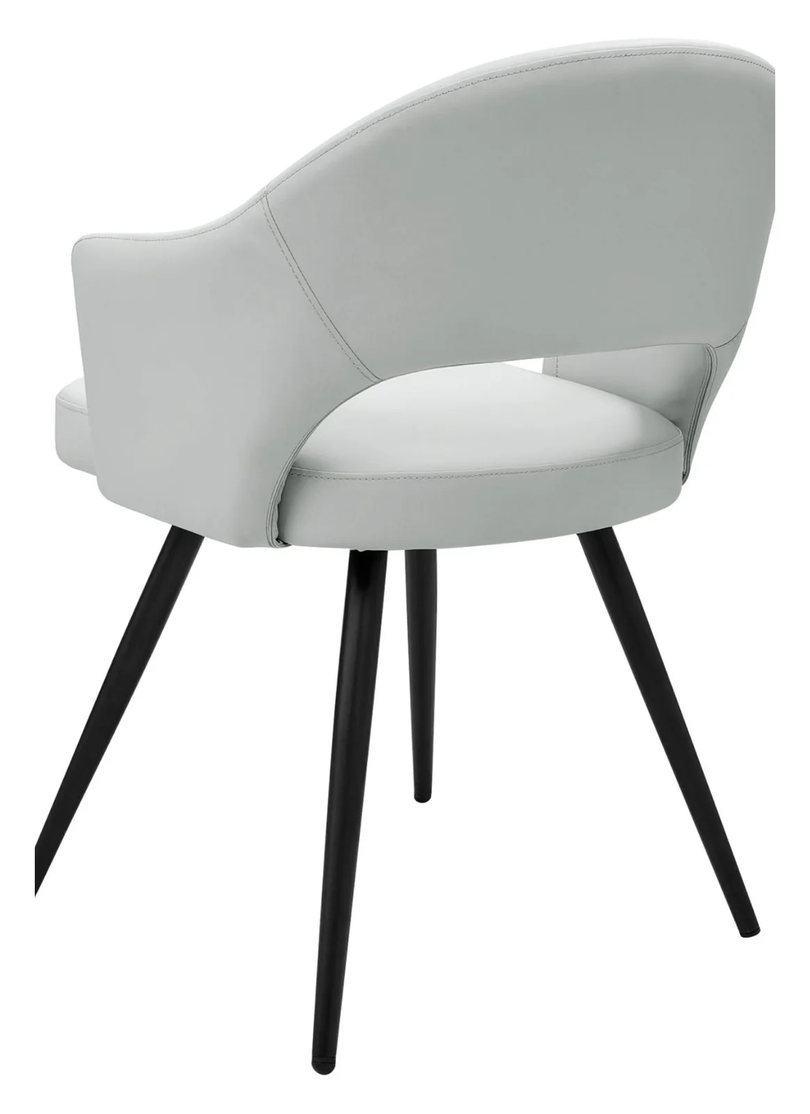 Modena Light Grey Faux Leather Dining Chair - Image 3