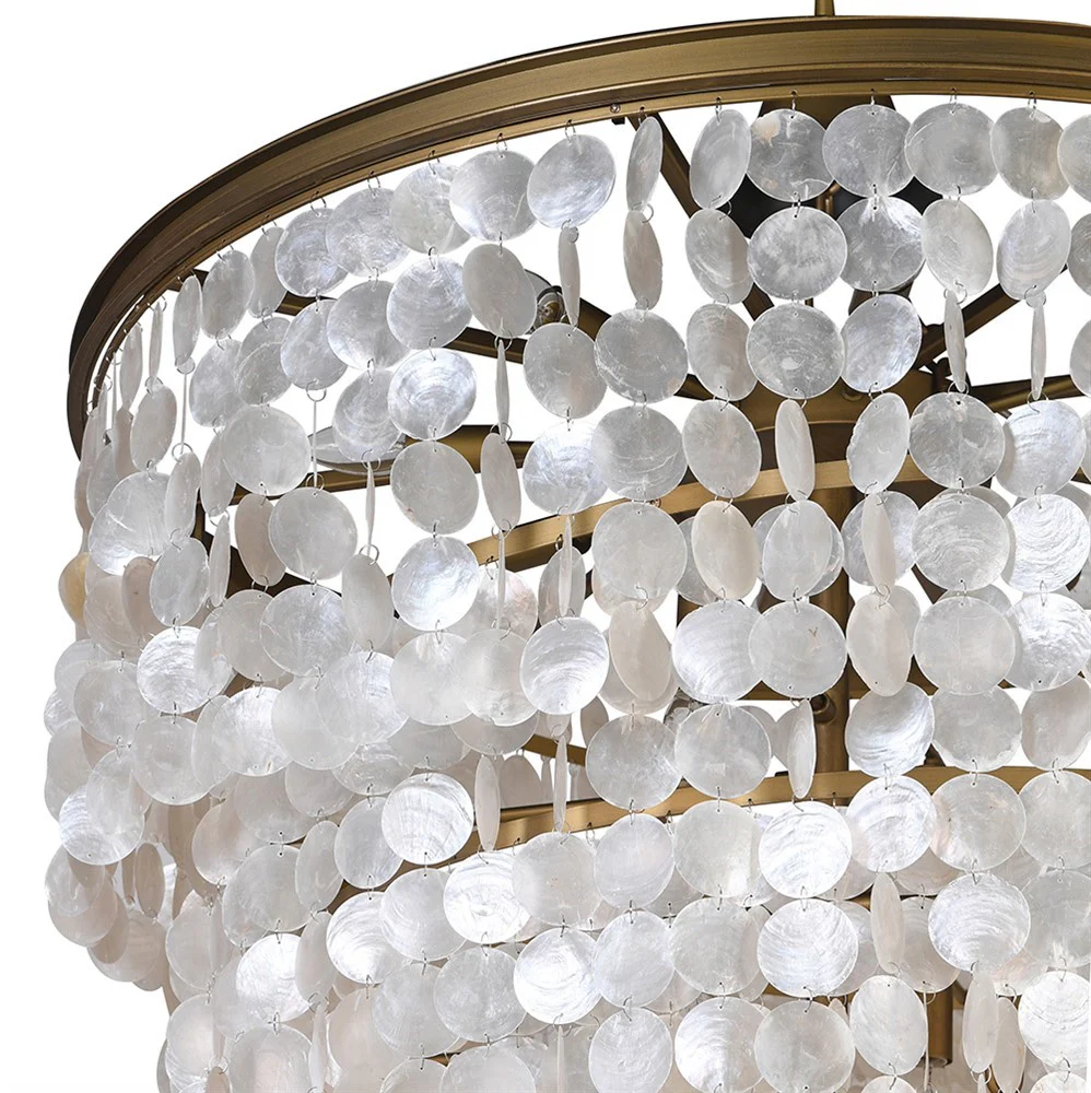 Oversized Hand Made Spiral Shells Chandelier - Image 2