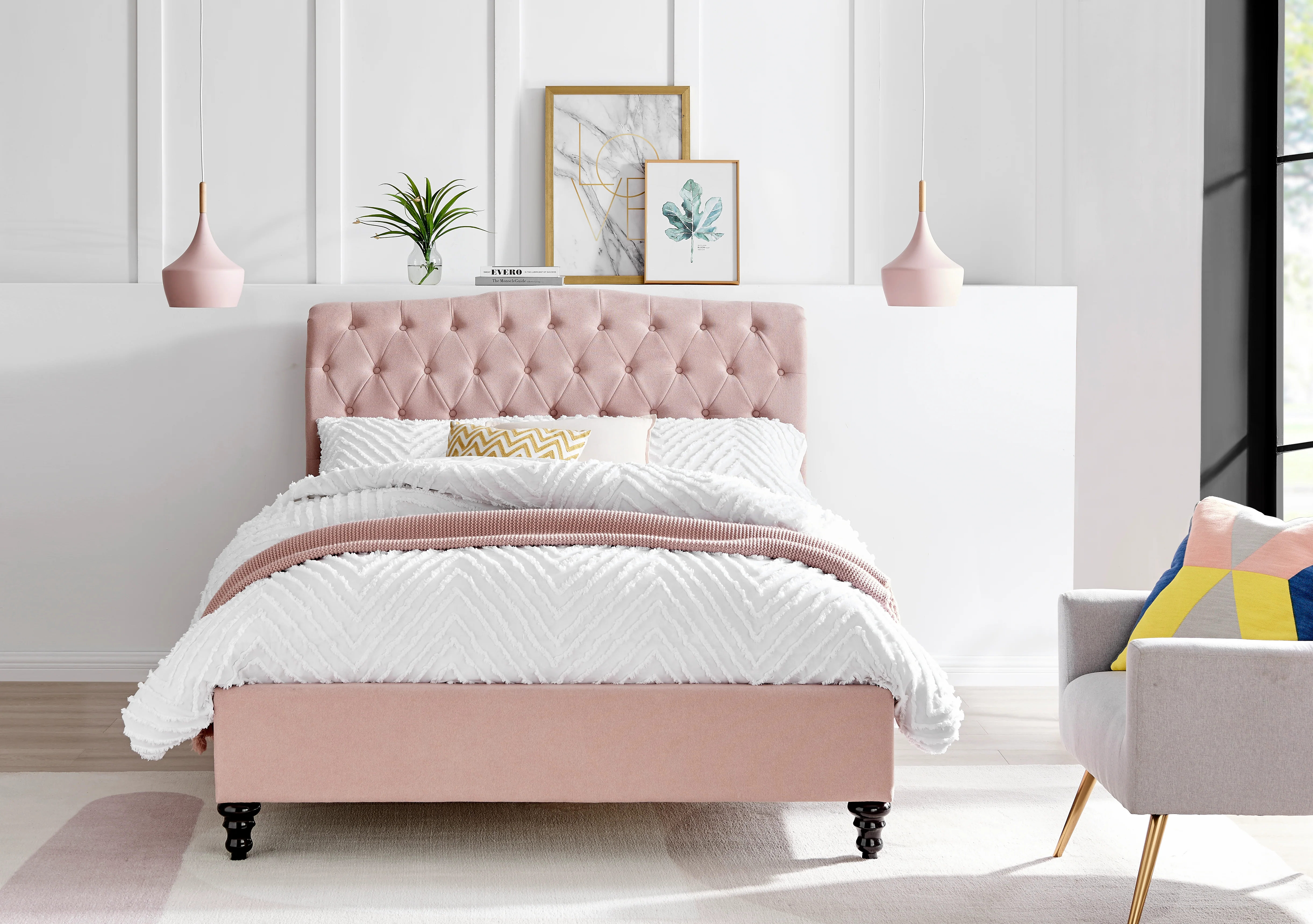 PALERMO PINK SINGLE BEDFRAME