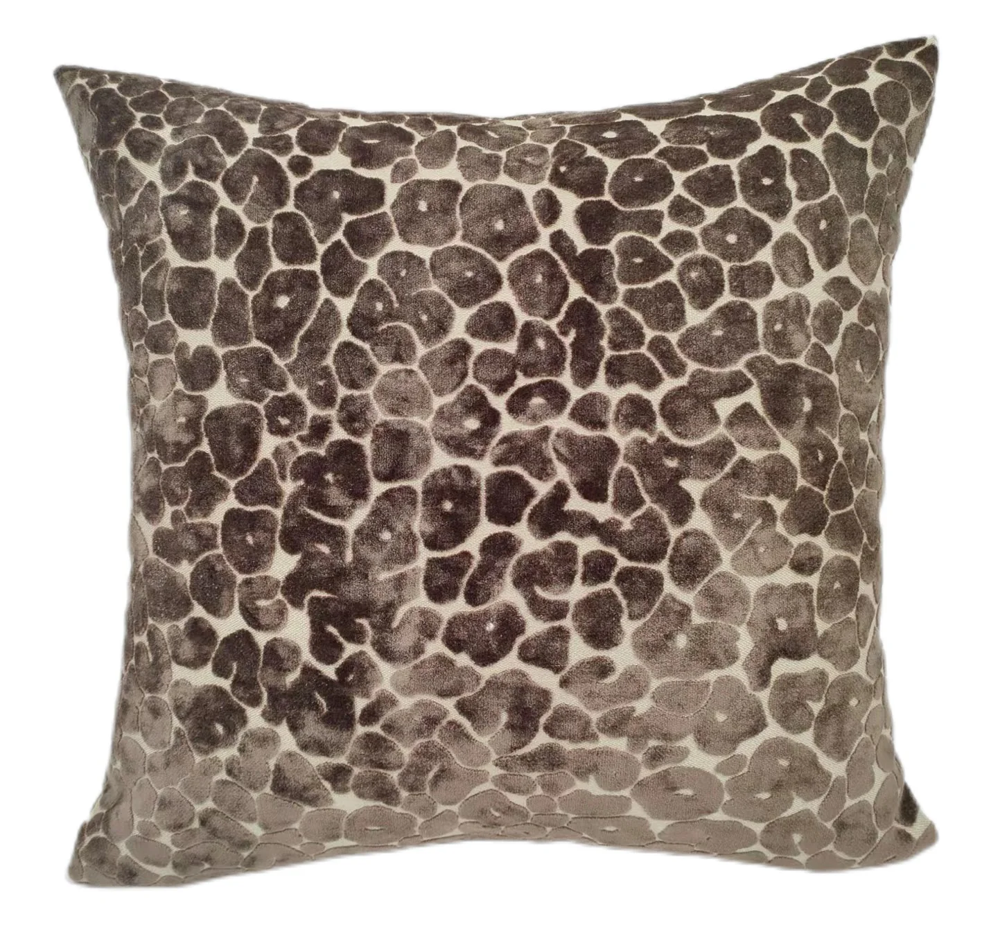 Paul Moneypenny Leopard Cut Velvet Chocolate Cushion
