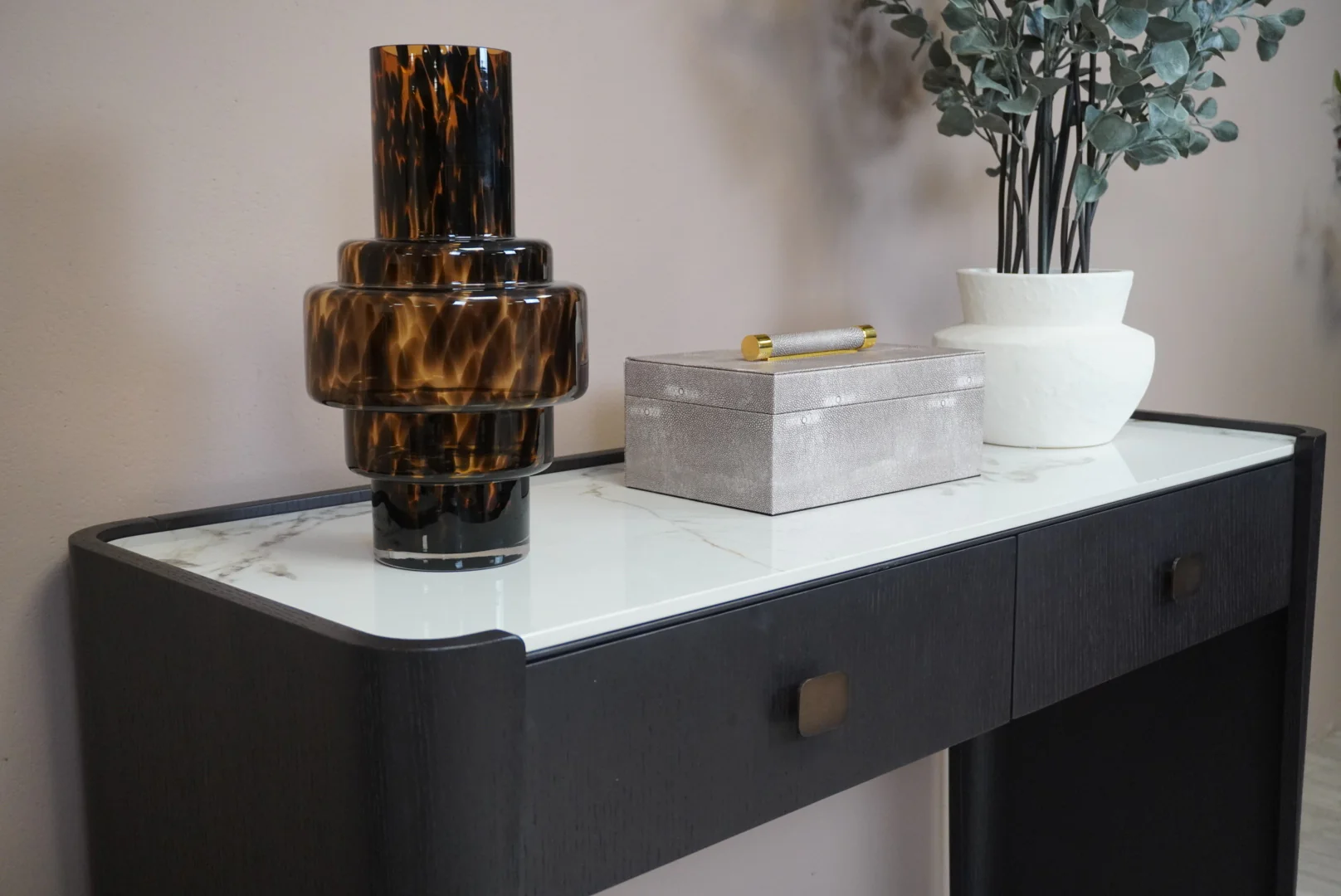 Set of 2 Faux Shagreen Trinket Boxes - Image 5