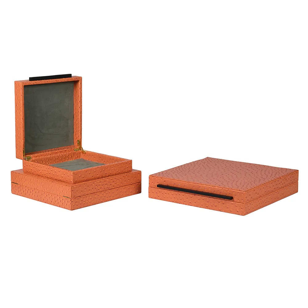 Set of 3 Burnt Orange Boxes - Image 3