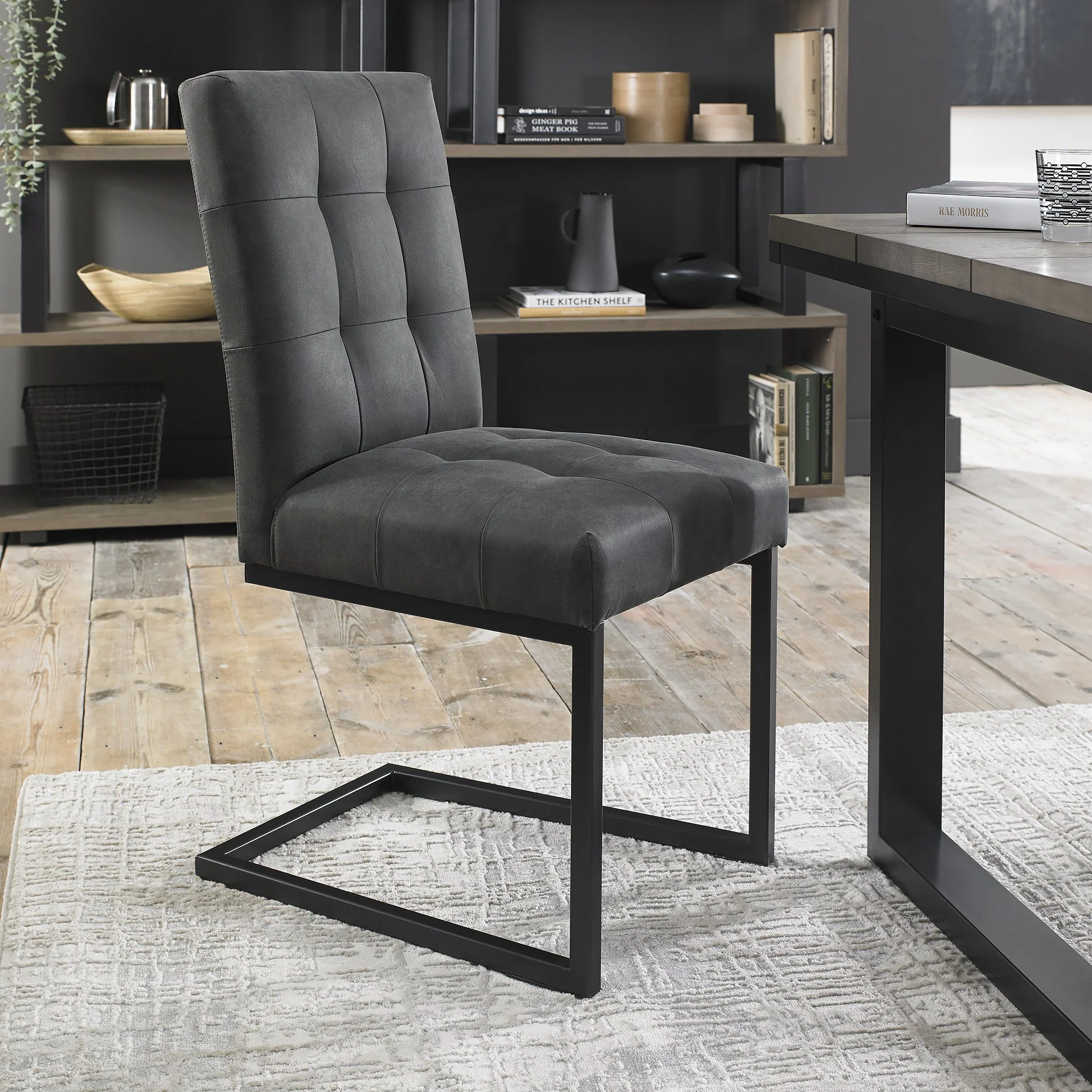 Thetford Cantilever Upholstered Dining Chair - Image 5