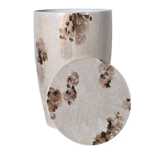 Toscana Enamel Storage Stool - Image 3