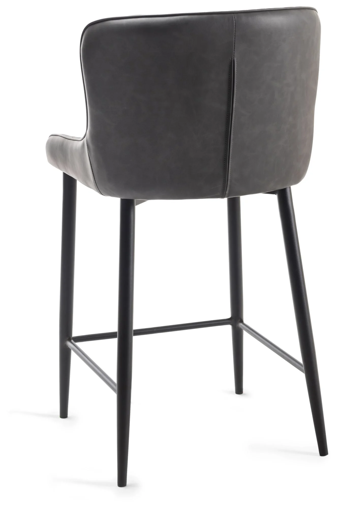 Turin Grey Faux Leather Barstool - Image 3
