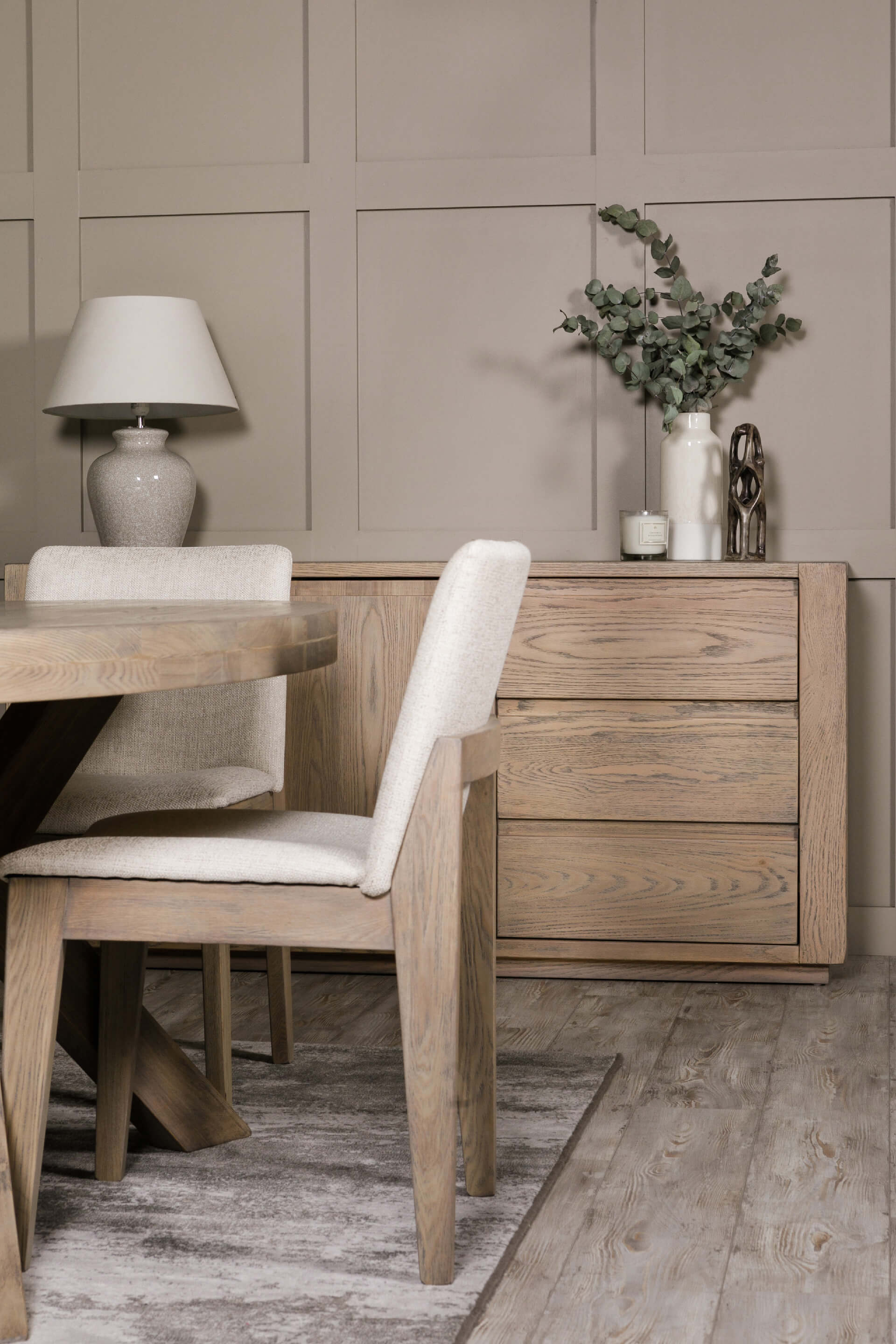 Windemere Natural Fabric Dining Chair - Image 6